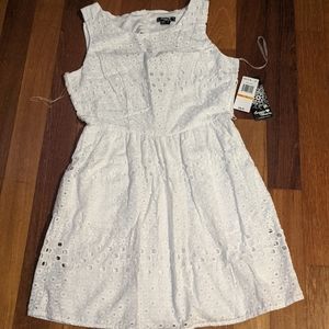 White cotton lace dress